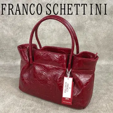 [미사용] FRANCO SCHETTINI 일본제 장미 문양 소가죽 핸드백