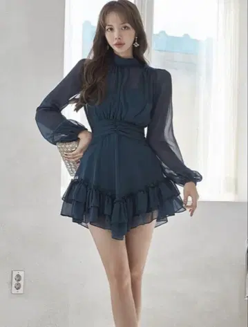 RANS AIDMAX 미니 드레스 긴팔