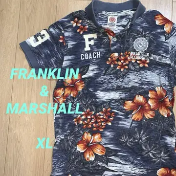 FRANKLIN & MARSHALL 하와이안 피케 셔츠 꽃무늬 반팔 XL