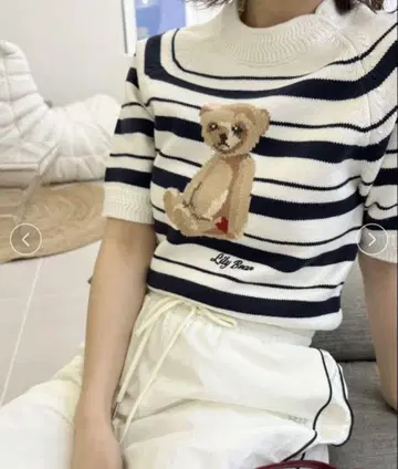 릴리 브라운 반팔 니트 곰