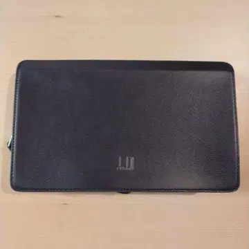 dunhill 세컨드 백 블랙 가죽 클러치백 지퍼