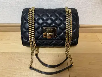 MICHAEL KORS 퀼팅 체인 백 숄더 블랙