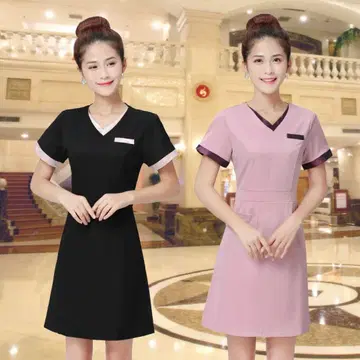 반팔 V넥 원피스 블랙 XL