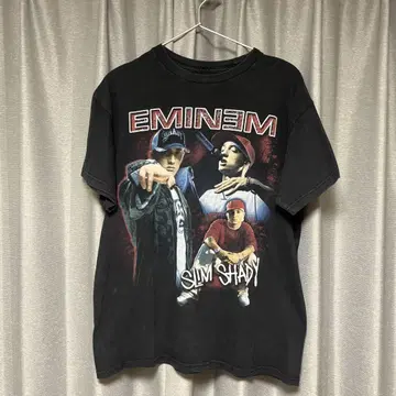 에미넴 EMINEM 랩 T 빈티지 가공 반팔 티셔츠 M