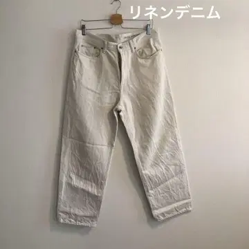 UNITED ARROWS 린넨 화이트 데님 팬츠 33 사이즈