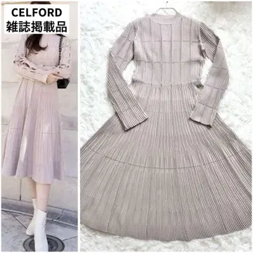 CELFORD 셀포드 롱 슬리브 디포메이션 원피스