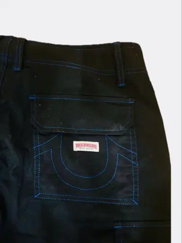 True religion 파란 스티치 카고 팬츠