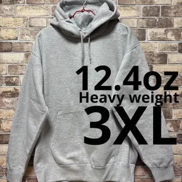 12.4oz 헤비 웨이트 후드티 무지 3XL(XXXL) 그레이