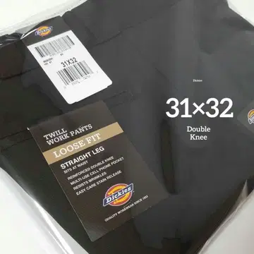 31 x 32 [ 새상품 미사용 ] 디키즈 더블니 85283 BLACK