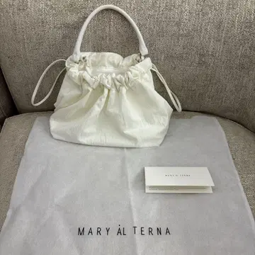 MARY AL TERNA / WRING 미니 백 화이트 복조리 핸드백
