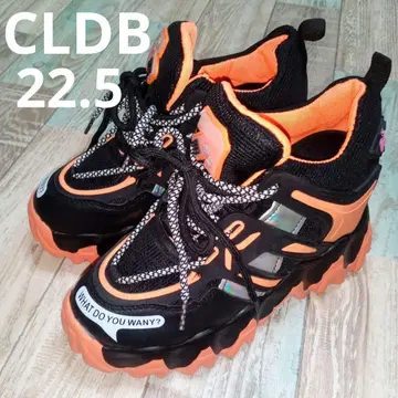 새상품급 CLDB 22.5 어글리 스니커즈 볼륨 스니커즈 오렌지 통굽