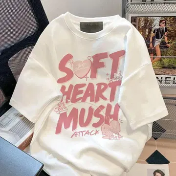 화이트 T셔츠 SOFT HEART MUSH ATTACK