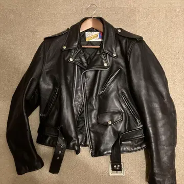 Schott NYC 블랙 더블 라이더 자켓