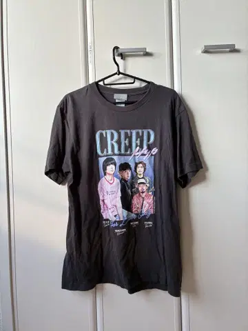 CREEP 크리프하이프 밴드 티셔츠 다크 그레이