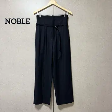 NOBLE 노블 울 팬츠 네이비 하이웨스트 M