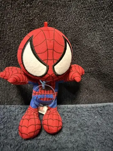 스파이더맨 봉제 인형 키링 약 15cm
