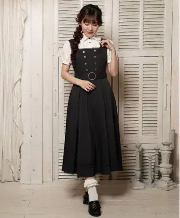 시마무라 쿠루미 마린 아카데미아 점퍼 스커트 다크 네이비 LL