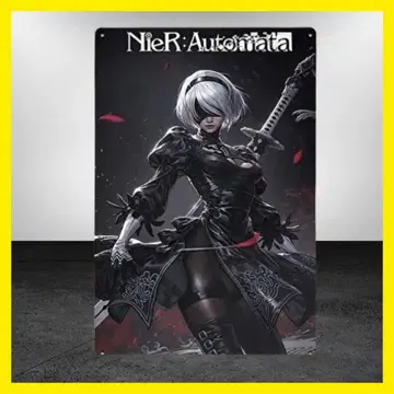 니어 오토마타 NieR:Automata 2B 인테리어 양철 간판