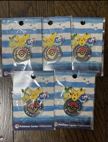 포켓몬 센터 YOKOHAMA 한정 로고 핀 배지 5개 세트