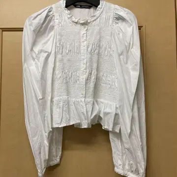 ZARA 화이트 셔링 블라우스 긴팔 M