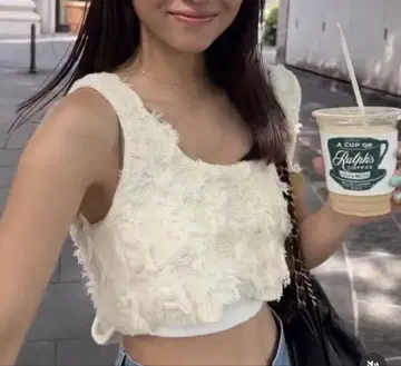 SeaRoomlynn Back 리본 FRINGE 뷔스티에 화이트