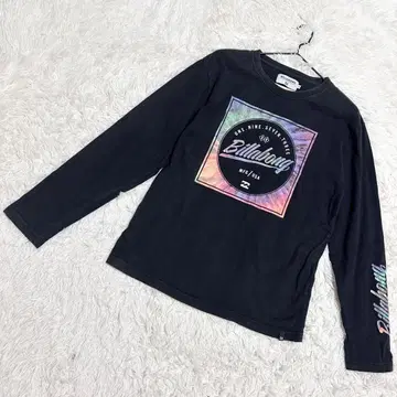 BILLABONG 티셔츠 긴팔 로고 프린트 블랙 (M)