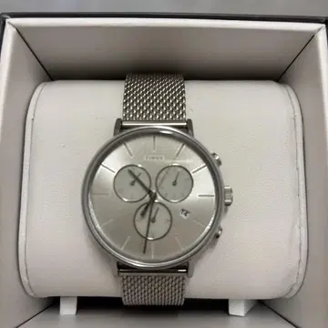 TIMEX 실버 크로노그래프 시계