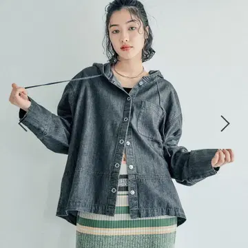 LEPSIM 렙심 데님 버튼 후디
