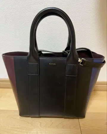 폴스미스 2way 가죽 토트백 가죽 컬러 블로킹