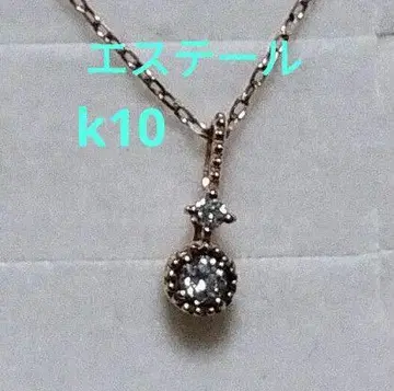 에스테르 K10 로즈 골드 목걸이 다이아몬드