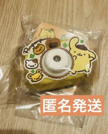산리오 카메라 모양 라이트 스코프 키링 폼폼푸딩