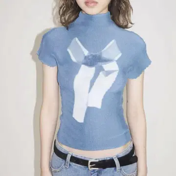 musubore pleatsed print tops 플리츠 상의