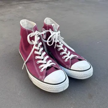 Converse ALLSTAR 와인 레드 하이컷 스니커즈