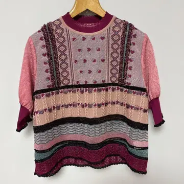 rurumu: 2020SS mix motif knit 루루무 상의