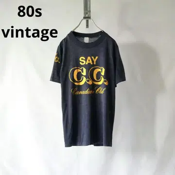 80년대 빈티지 캐나디안클럽 네이비 티셔츠