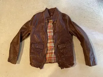 GOLDEN GOOSE 브라운 가죽 재킷
