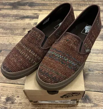 Vans V782W KNIT 슬립온 24cm 버건디