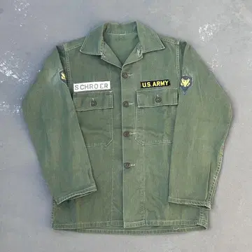 50s USARMY 유틸리티 셔츠 빈티지 밀리터리 구제 의류