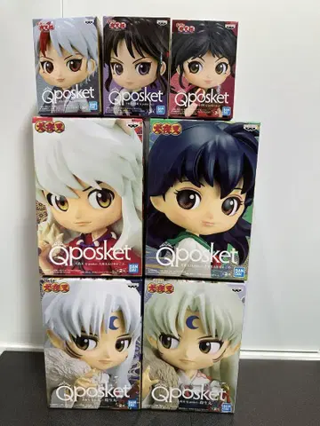 이누야샤 Qposket 피규어 7개 세트 묶음 판매