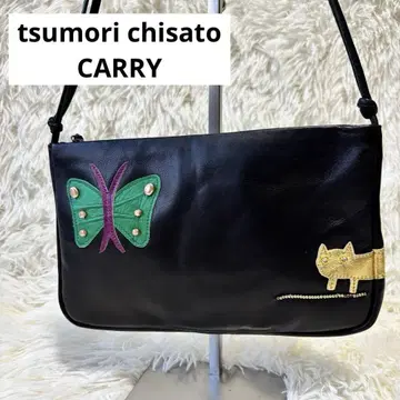 새상품급 tsumori chisato CARRY 핸드백 고양이 나비