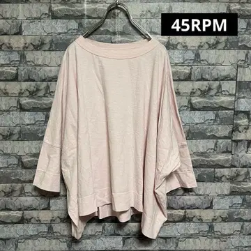 45RPM 드레이프 티셔츠 변형 상의 핑크 티셔츠 0