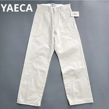 택 포함 새상품 야에카 YAECA 치노 크로스 팬츠 베이지 치노 팬츠 S