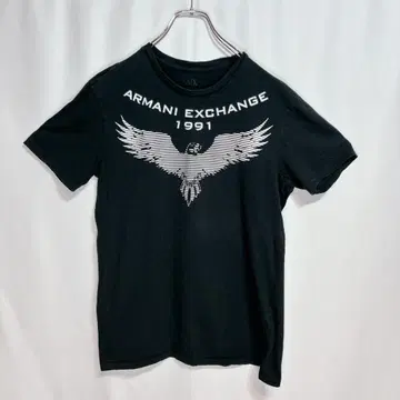 A|X 어반 이글 ARMANI EXCHANGE 티셔츠 로고 블랙