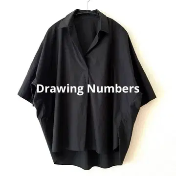 드로잉넘버즈 블랙 돌먼 셔츠 5부 소매 블랙 38