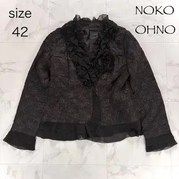 미사용품 노코 오노 NOKO OHNO 프릴 자켓 코사지 레이스