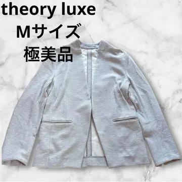 theory luxe 띠어리 럭스 노카라 자켓 라이트 그레이