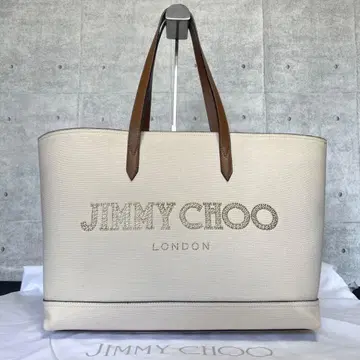 [새상품급] JIMMY CHOO CANVAS 로고 A4 토트 BAG