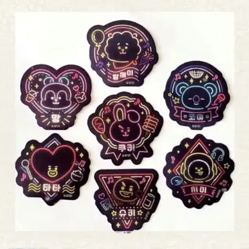 BT21 랜덤 스마트폰 스티커 NEON 올