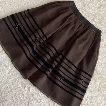 TO BE CHIC 플레어 스커트 브라운 40 외출 청순 경사