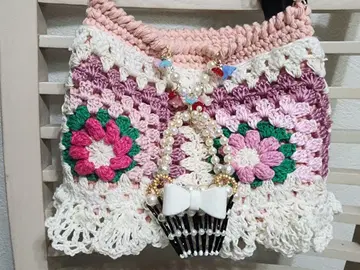 미니어처 펄 백 부착 스마트폰 케이스 숄더백 포테치노벨퍼치사에라
